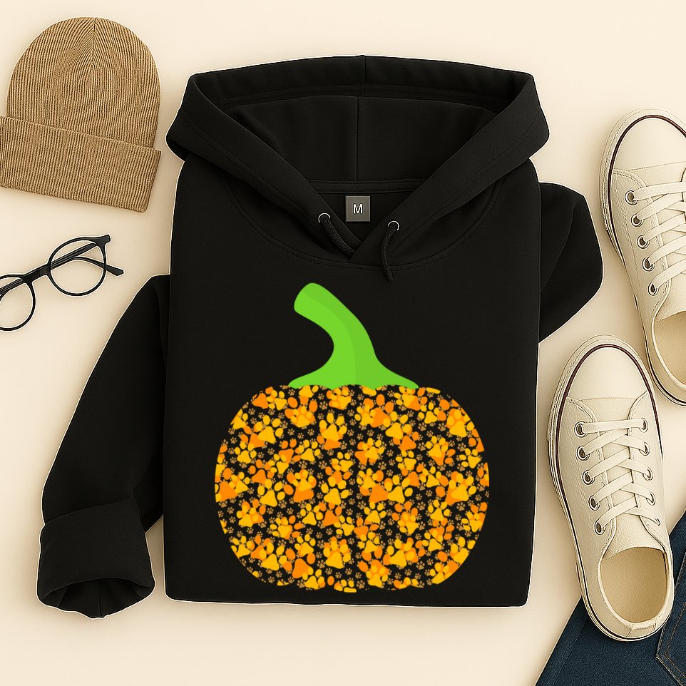 Paw Print Pumpkin Hoodie