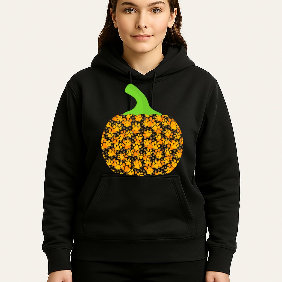 Paw Print Pumpkin Hoodie