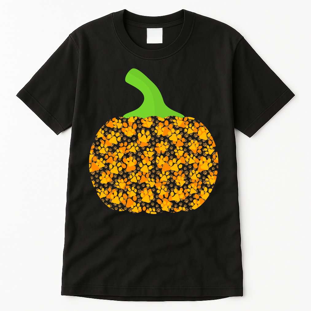 Paw Print Pumpkin Tall T-Shirt