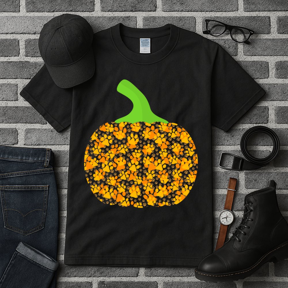 Paw Print Pumpkin Tall T-Shirt