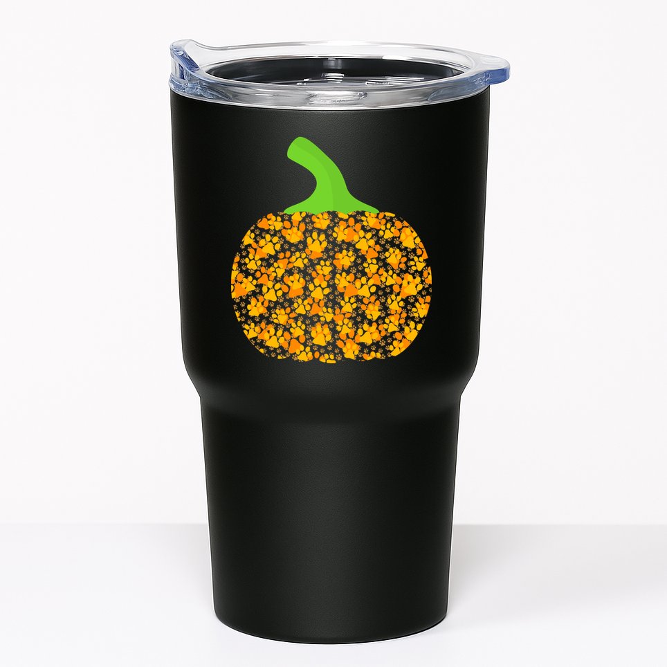 Paw Print Pumpkin Tumbler