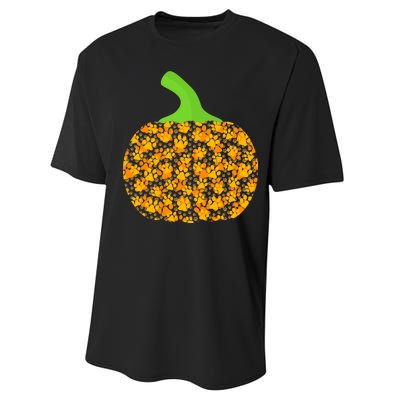 Paw Print Pumpkin Performance Sprint T-Shirt