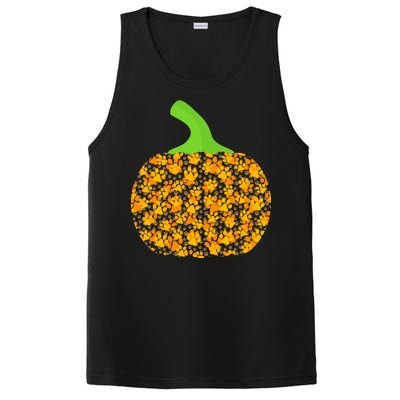 Paw Print Pumpkin PosiCharge Competitor Tank