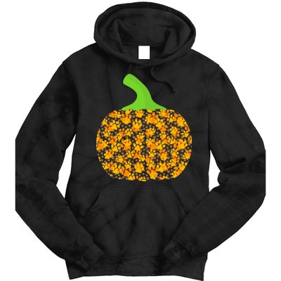 Paw Print Pumpkin Tie Dye Hoodie