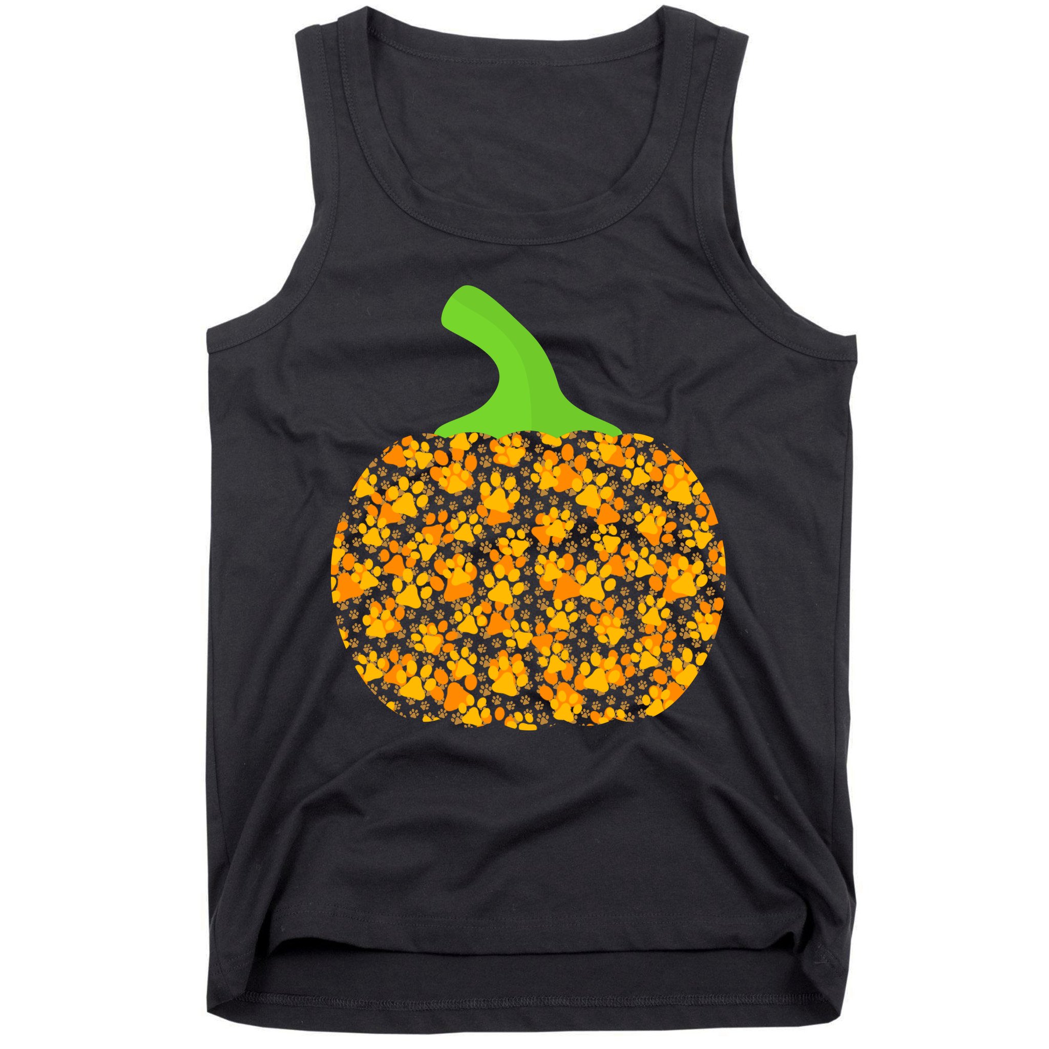 Paw Print Pumpkin Tank Top