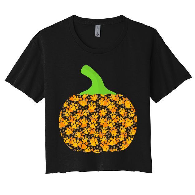 Paw Print Pumpkin Crop Top