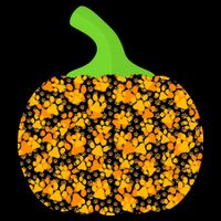 Paw Print Pumpkin Women's V-Neck T-Shirt