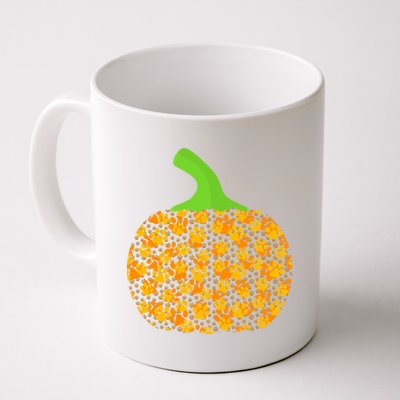 Paw Print Pumpkin Coffee Mug