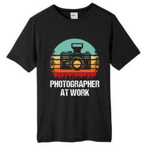 Photographer At Work Photographer Gift Tall Fusion ChromaSoft Performance T-Shirt