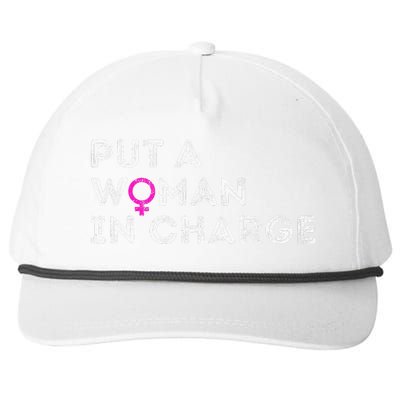 Put A Woman In Charge Snapback Five-Panel Rope Hat