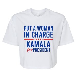 Put A Woman In Charge Kamala Harris Democrat Political Bella+Canvas Jersey Crop Tee