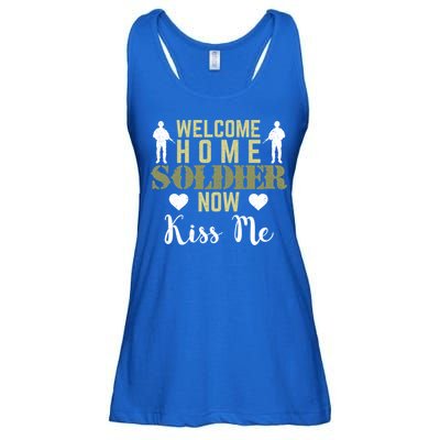 Proud Army Wife Friend Welcome Home Soldier Now Me Gift Ladies Essential Flowy Tank