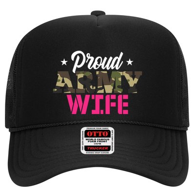 Proud Army Wife Camo Military Spouse Gift Trucker Hat