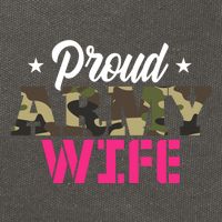Proud Army Wife Camo Military Spouse Gift Cotton Canvas Backpack