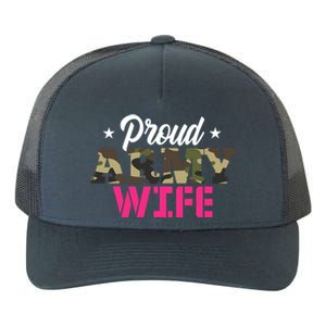 Proud Army Wife Camo Military Spouse Gift Yupoong Adult 5-Panel Trucker Hat