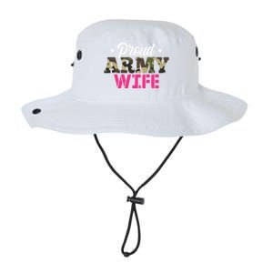 Proud Army Wife Camo Military Spouse Gift Legacy Cool Fit Booney Bucket Hat