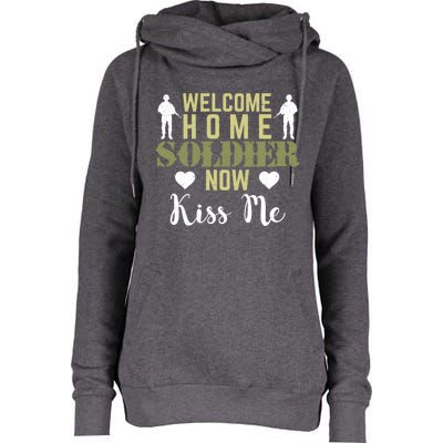 Proud Army Wife Friend Welcome Home Soldier Now Me Gift Womens Funnel Neck Pullover Hood