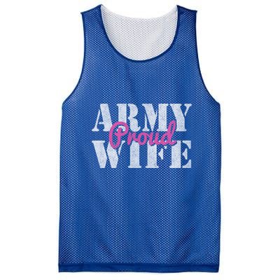 Proud Army Wife Great Gift Mesh Reversible Basketball Jersey Tank