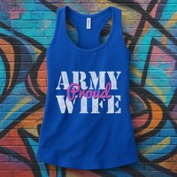 Proud Army Wife Great Gift Womens Tank Top