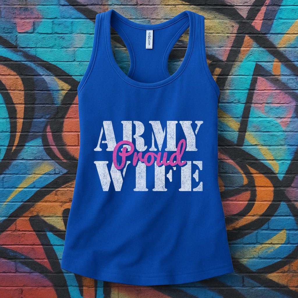 Proud Army Wife Great Gift Womens Tank Top