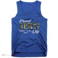 Proud Army Wife Husband Military Wife Of A Brave Us Soldier Gift Tank Top