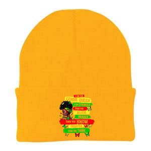 Proud Afro Woman Black Girl Zodiac Birthday Gemini Queen Knit Cap Winter Beanie