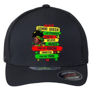 Proud Afro Woman Black Girl Zodiac Birthday Gemini Queen Flexfit Unipanel Trucker Cap