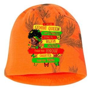 Proud Afro Woman Black Girl Zodiac Birthday Gemini Queen Kati - Camo Knit Beanie