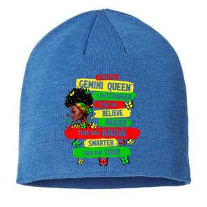 Proud Afro Woman Black Girl Zodiac Birthday Gemini Queen Sustainable Beanie