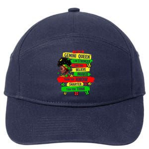 Proud Afro Woman Black Girl Zodiac Birthday Gemini Queen 7-Panel Snapback Hat