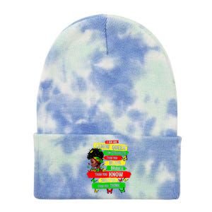 Proud Afro Woman Black Girl Zodiac Birthday Gemini Queen Tie Dye 12in Knit Beanie