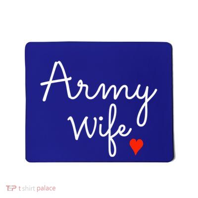 Proud Army Wife Military Spouse Usa Family Patriotic Gift Mousepad
