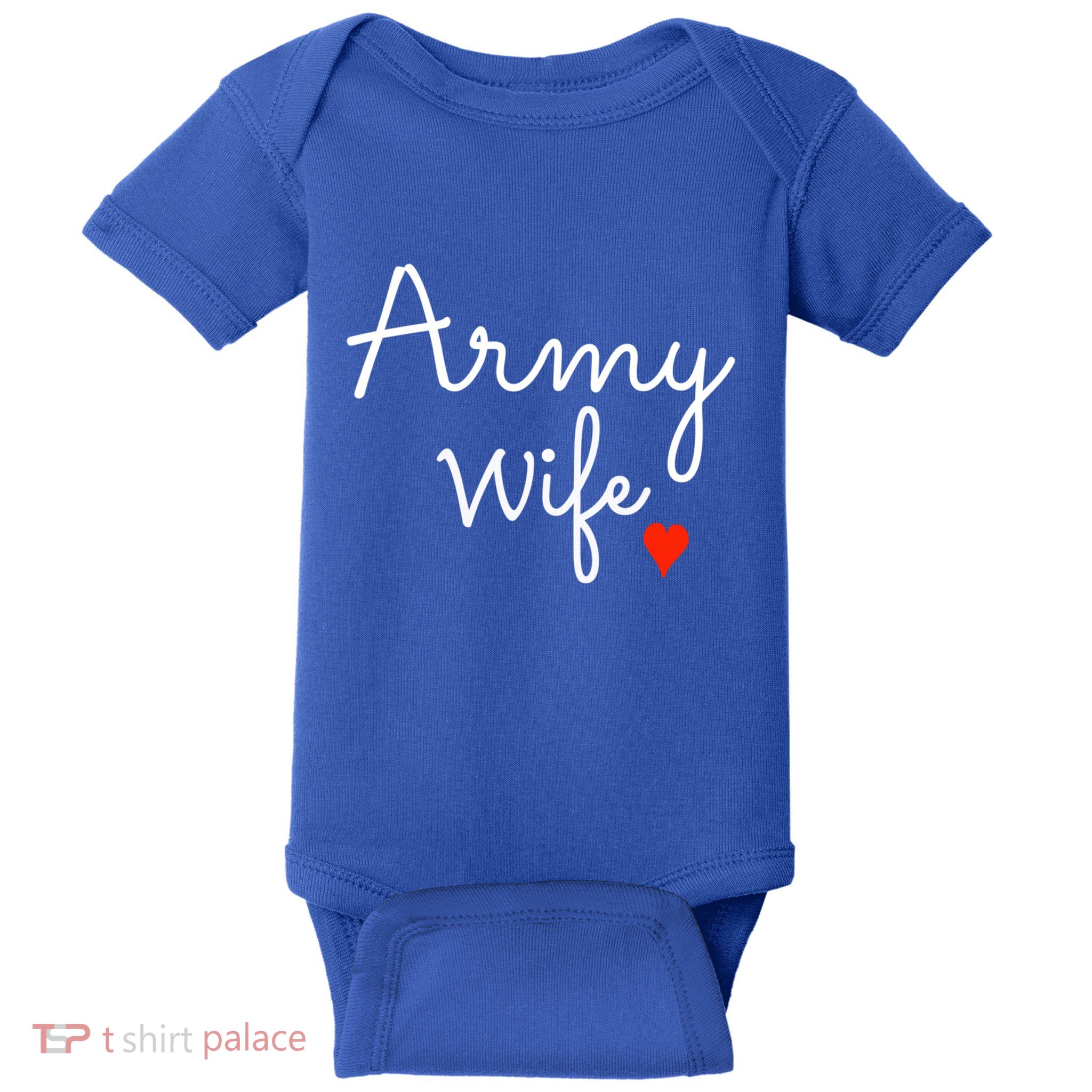 Proud Army Wife Military Spouse Usa Family Patriotic Gift Baby Bodysuit