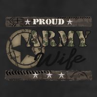 Proud Army Wife Gift 7 Panel Mesh Trucker Snapback Hat