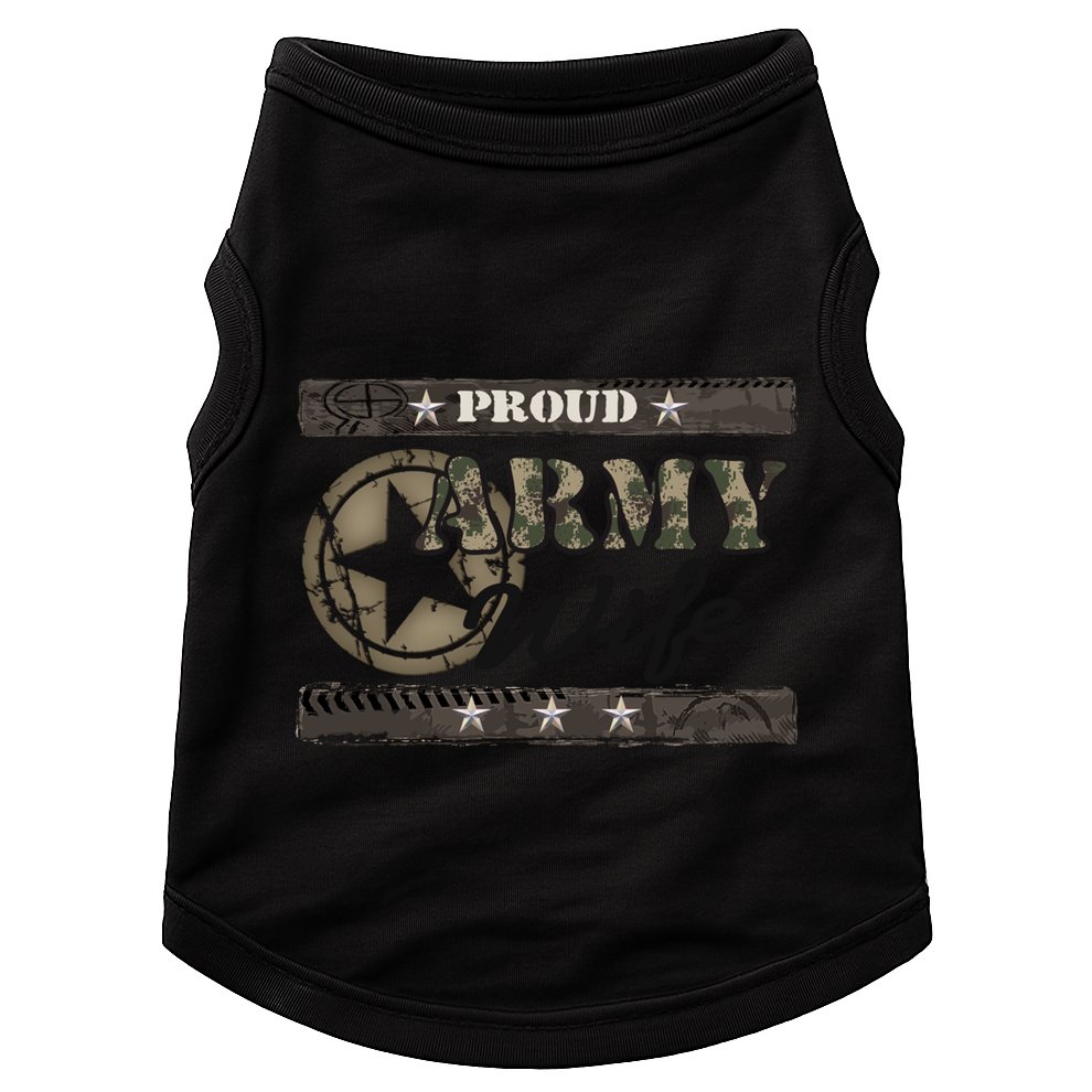 Proud Army Wife Gift Doggie Tank