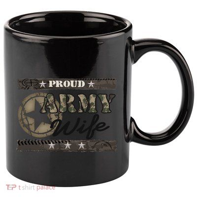 Proud Army Wife Gift 11oz C Handle Ceramic Mug