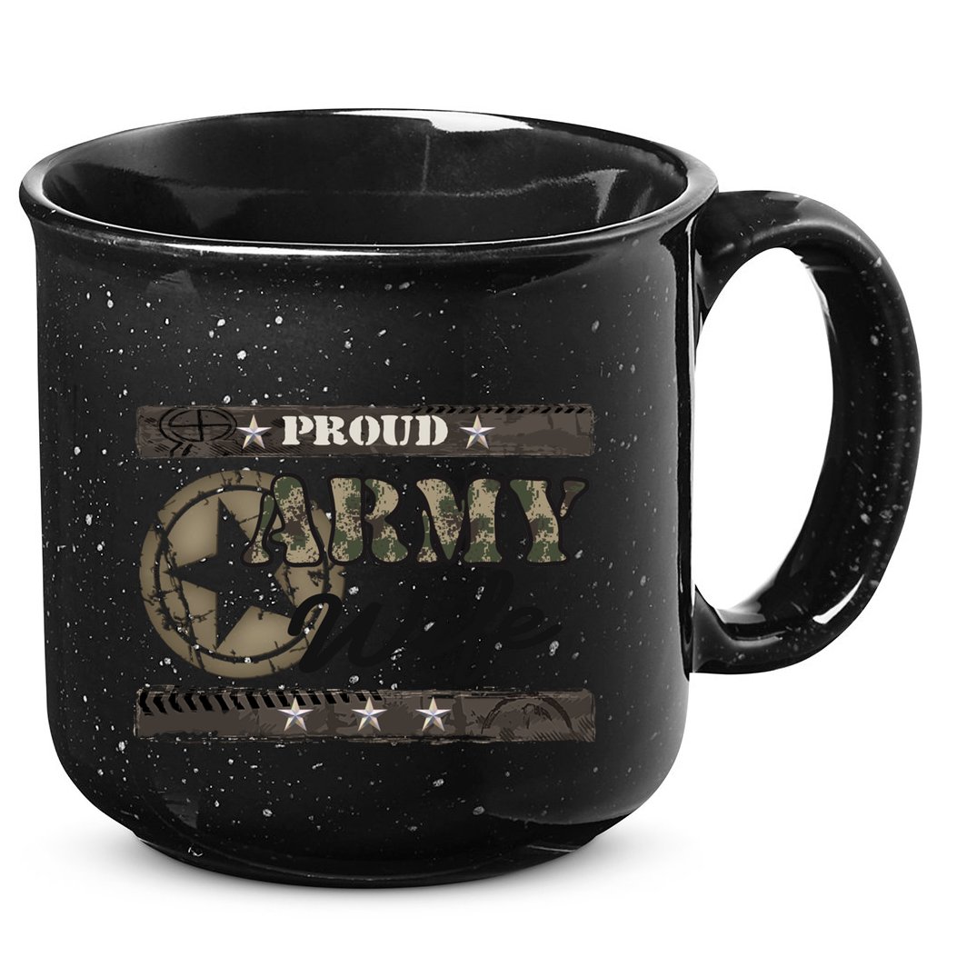 Proud Army Wife Gift 15oz Campfire Ceramic Mug