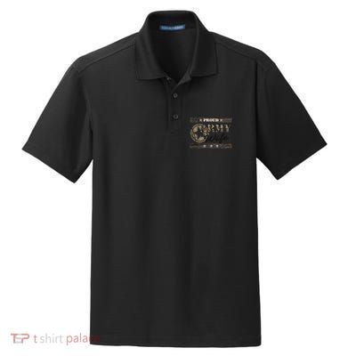 Proud Army Wife Gift Dry Zone Grid Polo