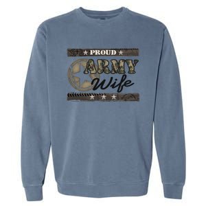 Proud Army Wife Gift Garment-Dyed Sweatshirt