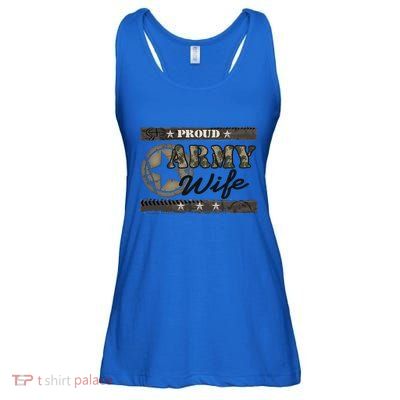 Proud Army Wife Gift Ladies Essential Flowy Tank