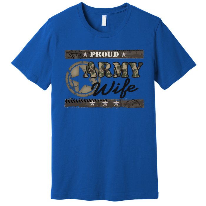 Proud Army Wife Gift Premium T-Shirt