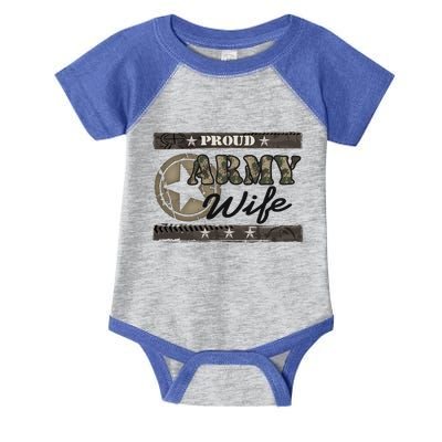 Proud Army Wife Gift Infant Baby Jersey Bodysuit
