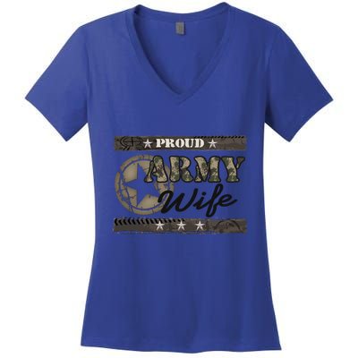 Proud Army Wife Gift Women's V-Neck T-Shirt