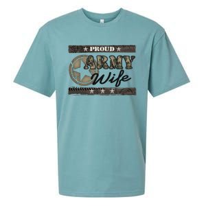 Proud Army Wife Gift Sueded Cloud Jersey T-Shirt