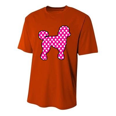 Pink And White Polka Dot Poodle For 50s Sock Hop Dance Youth Performance Sprint T-Shirt