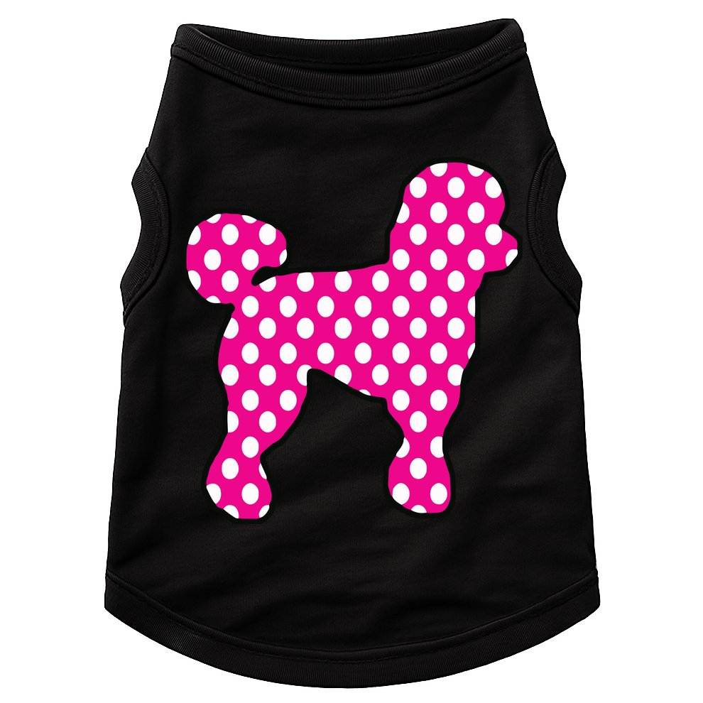 Pink And White Polka Dot Poodle For 50s Sock Hop Dance Doggie Tank