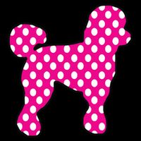 Pink And White Polka Dot Poodle For 50s Sock Hop Dance Sustainable Bucket Hat