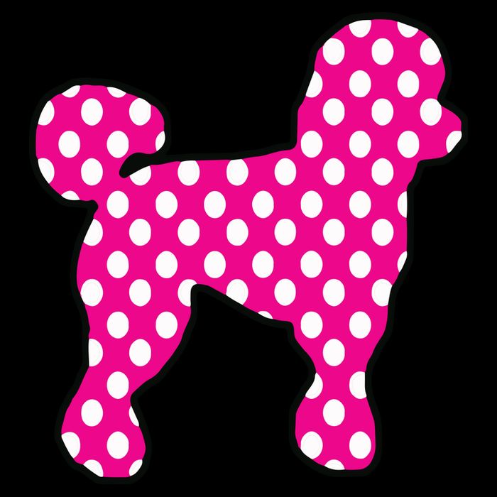 Pink And White Polka Dot Poodle For 50s Sock Hop Dance Sustainable Bucket Hat