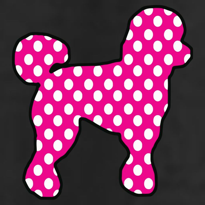 Pink And White Polka Dot Poodle For 50s Sock Hop Dance Adult Drive Performance Visor
