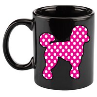 Pink And White Polka Dot Poodle For 50s Sock Hop Dance 11oz C Handle Ceramic Mug